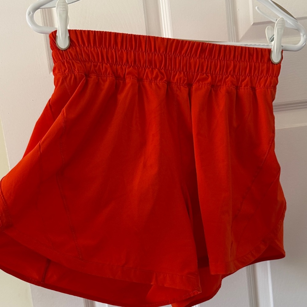 Lululemon 3-part set! Orangey-red. Sports bra, jacket, running shorts - Picture 7 of 9